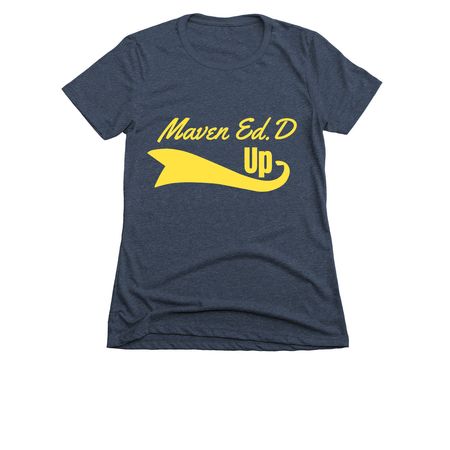 MavenEdD Up Option 1, a Midnight Navy Women's Slim Fit Tee