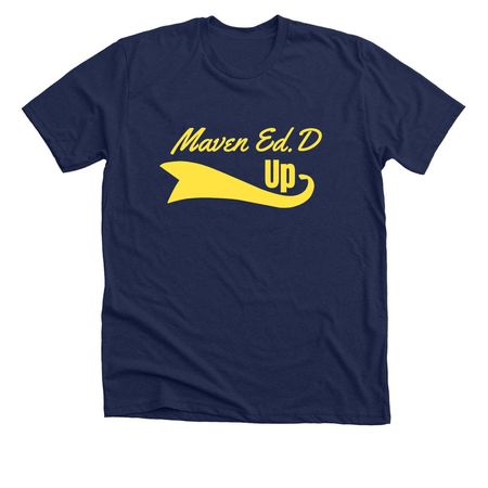 MavenEdD Up Option 1, a Solid Navy Blend Premium Unisex Tee