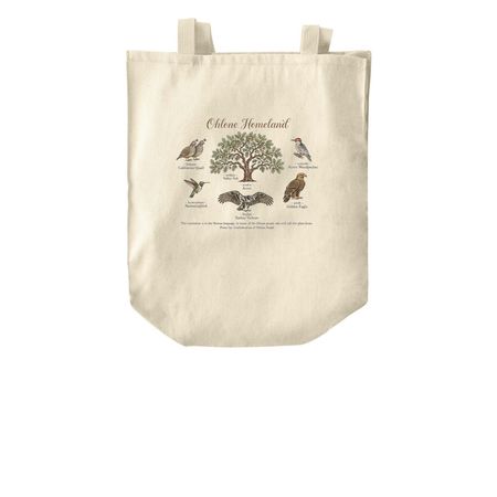 Mutsun Language, Ohlone Relatives, a Natural Over-the-Shoulder Shopping Tote Bag