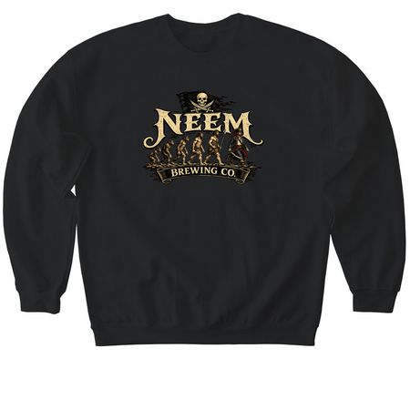 Neem brewing, a Black Softstyle Crewneck Sweatshirt
