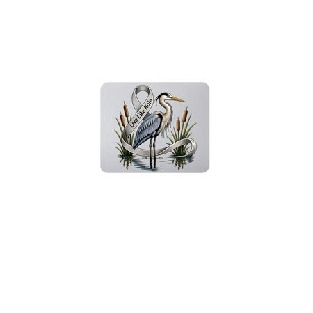 HERON MOUSE PAD, a White Full Color Mouse Pad