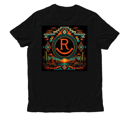 Orange Sunset, a Deep Black Allmade Organic Cotton Unisex Tee