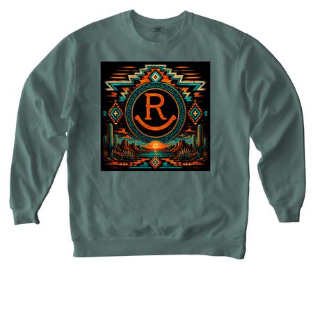 Orange Sunset, a Blue Spruce Comfort Colors Crewneck Sweatshirt