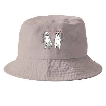 P&M Caps, a Khaki Printed Bucket Hat