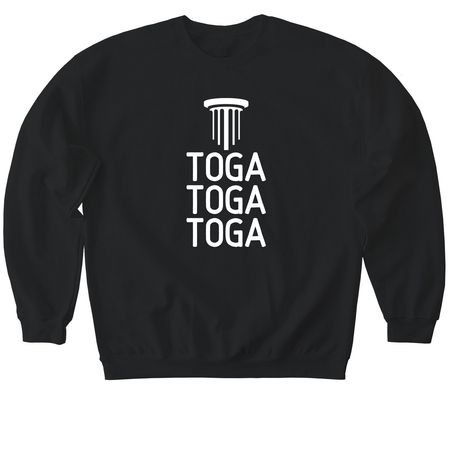 Toga Party Security, a Black Softstyle Crewneck Sweatshirt
