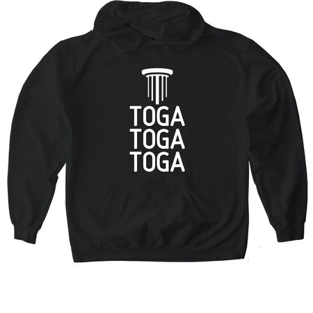 Toga Party Security, a Black Gildan Softstyle Pullover Hoodie