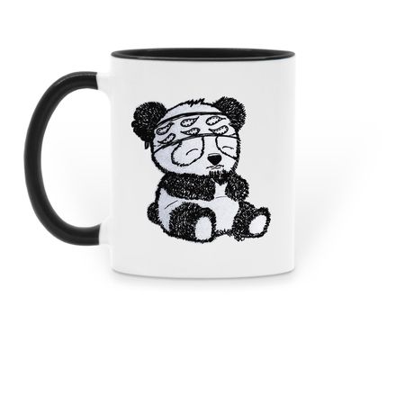 Classic Mug, a Black Two-Tone Ceramic Mug (back-view)