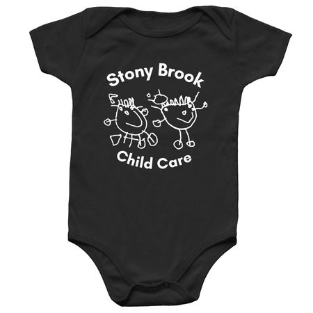 Infant Logo Onesie, a Black Infant Onesie