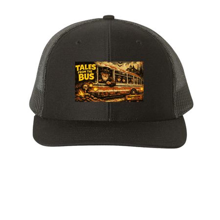 Huntington Haunted Forest #6, a Black Printed Snapback Trucker Cap