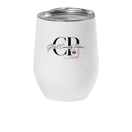 GFWC Community Partners | Wine Tumblers, a White Insulated Wine Cup