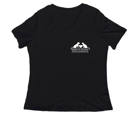 HOKAFI GEAR - T-Shirts - Two Sided Logo, a Black Women's Relaxed V-Neck Tee