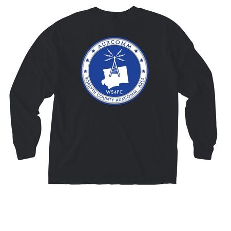 Long Sleeve Pocket T-Shirt, a Black Comfort Colors Long Sleeve Pocket Tee (back-view)
