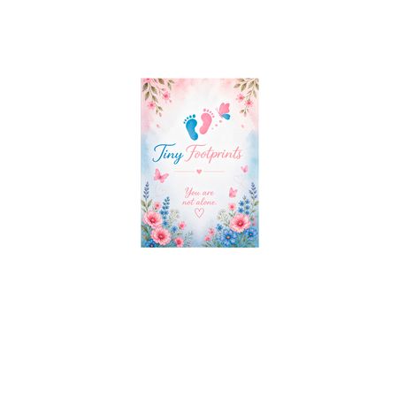 Tiny Footprints Awareness Flag, a White 12" x 18" Yard Flag