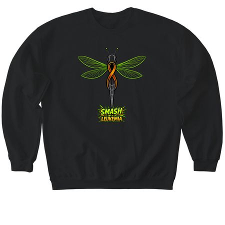 SMASH Leukemia&nbsp;, a Black Softstyle Crewneck Sweatshirt
