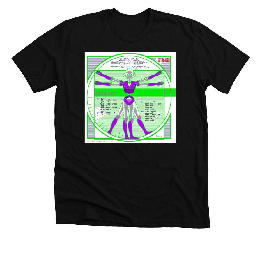 At CON 2000 Shirt, a Solid Black Blend Premium Unisex Tee