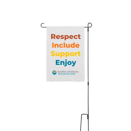 Yard Sign, a White 12" x 18" Yard Flag with Stake