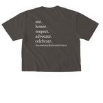 Support a Dedicated Kalamazoo Member in Need, a Pepper Comfort Colors Boxy Tee (back-view)