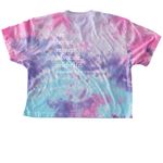 Support a Dedicated Kalamazoo Member in Need, a Cotton Candy Women's Tie Dye Cropped Tee (back-view)