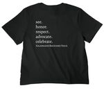 Support a Dedicated Kalamazoo Member in Need, a Vintage Black Women's Heavyweight Tee (back-view)