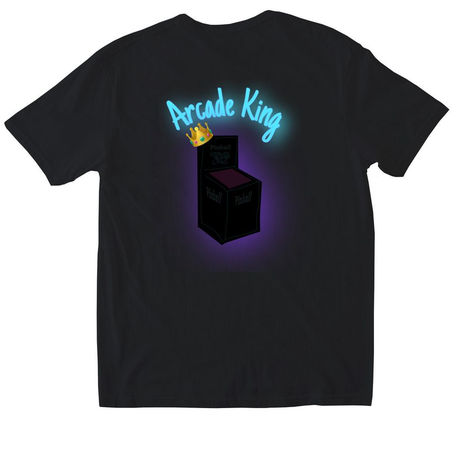 Arcade KING!!, a Black Softstyle Cotton Tee