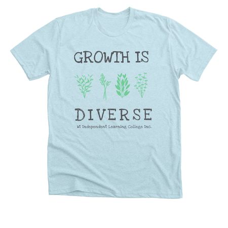 Growth is Diverse, a Heather Ice Blue Premium Unisex Tee
