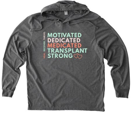 Transplant Recovery, a Aluminum Grey Allmade Eco Triblend Hoodie Tee