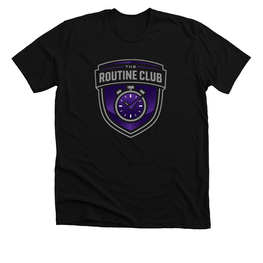 Club Routine, a Solid Black Blend Premium Unisex Tee