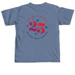 Democracy Starts in DC, a Blue Jean Comfort Colors Unisex Tee (back-view)