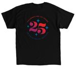 Democracy Starts in DC, a Black Classic Unisex Tee (back-view)