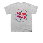 Democracy Starts in DC, a Sport Grey Youth Unisex Tee (back-view)