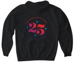 Democracy Starts in DC, a Black Gildan Softstyle Pullover Hoodie (back-view)