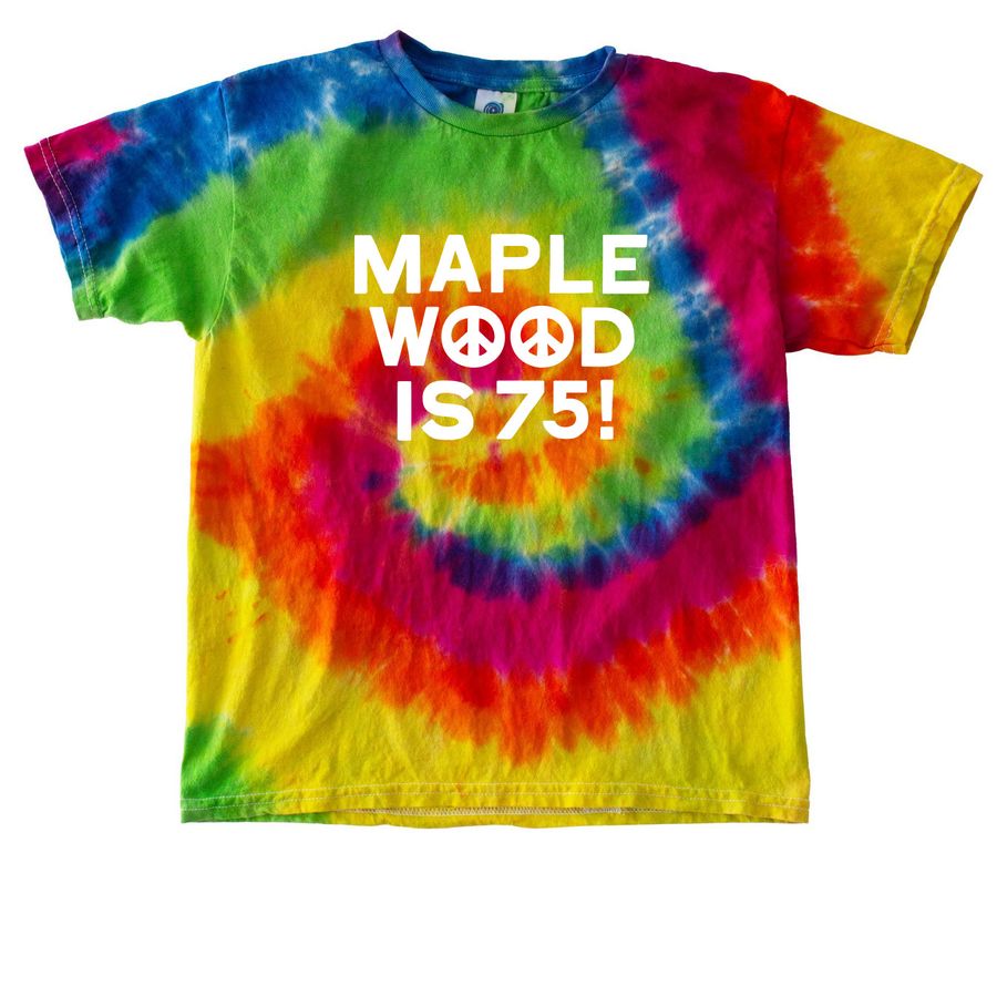 Maplewood is 75 ? Youth Tee, a Moondance Youth Tie Dye Tee