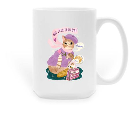Frenchy French Honeybelle Mug, a White Large Coffee Mug