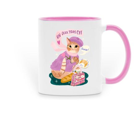 Frenchy French Honeybelle Mug, a Pink Two-Tone Ceramic Mug