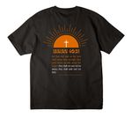 Isaiah 40:31 Shirt, a Black Unisex Heavyweight Tee (back-view)