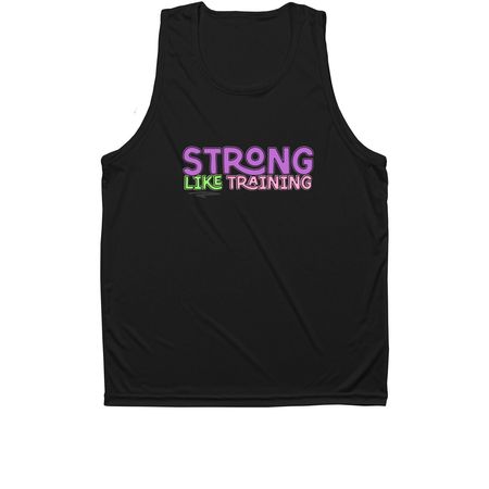 Stronglike Training Performance Line, a Black Unisex Performance Tank
