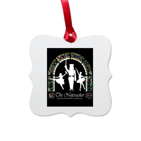 2019 Nutcracker Ornament, a White Aluminum Square Ornament
