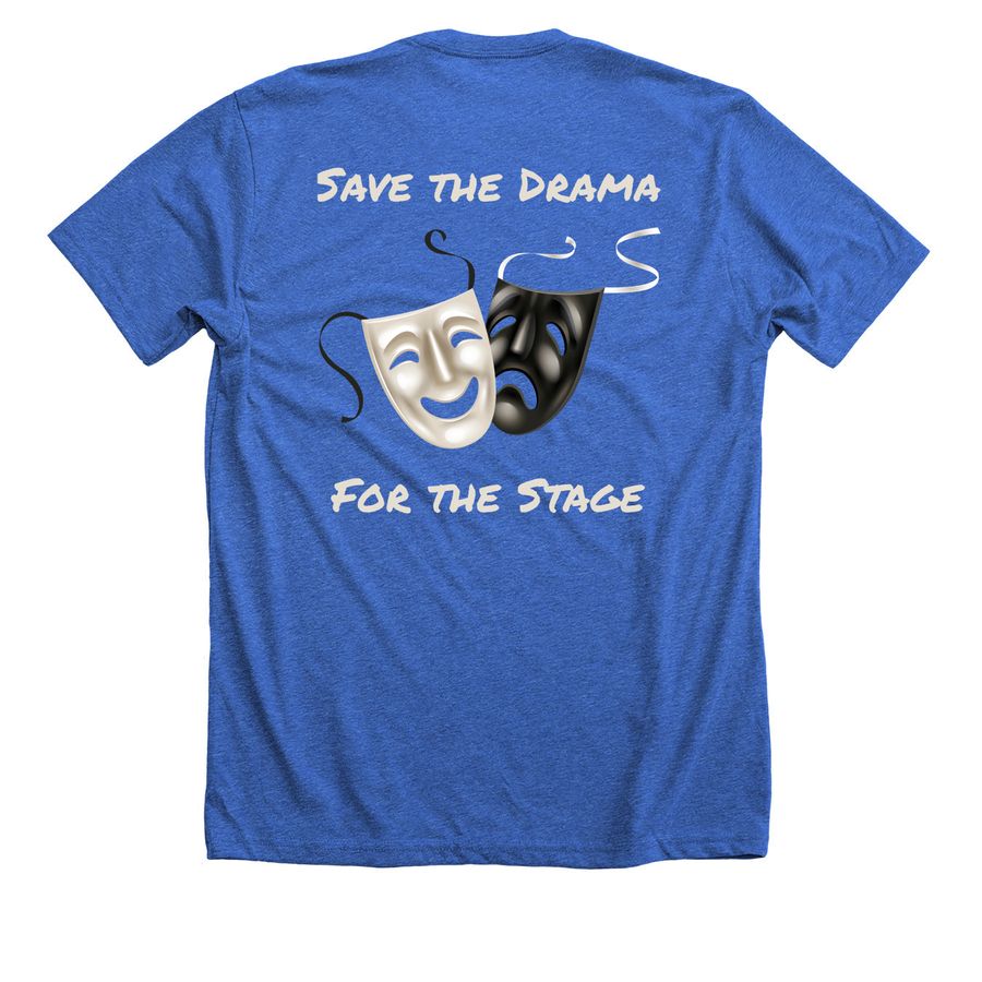 PWLT Apparel, a Heather True Royal Premium Unisex Tee (back-view)