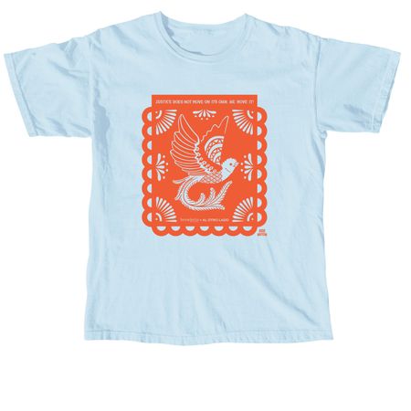 Al Otro Lado x Brewjer?a Merch, a Chambray Comfort Colors Unisex Tee