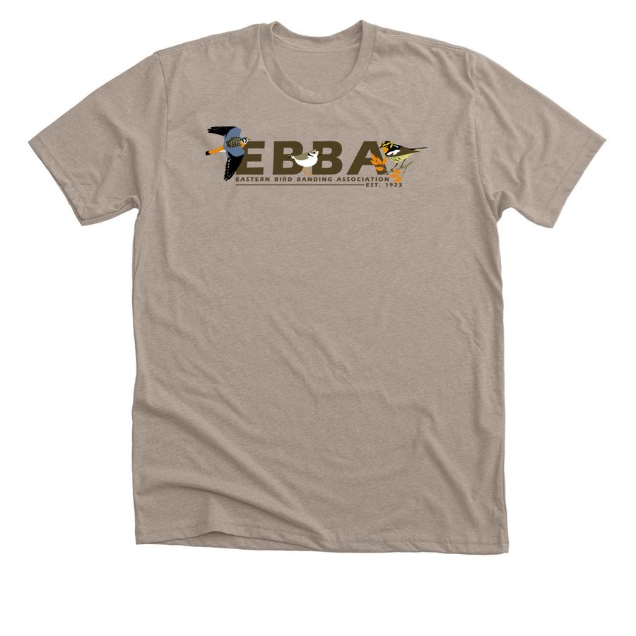 E-B-B-A Edition - Brown Text, a Heather Stone Premium Unisex Tee
