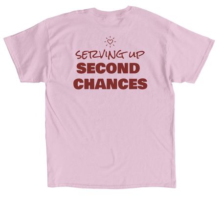 Serving up second chances, a Light Pink Classic Unisex Tee