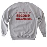 Serving up second chances, a Sport Grey Softstyle Crewneck Sweatshirt (back-view)