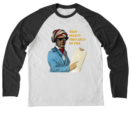 ???? - Sgadugi, a Space Black/ Bright White Allmade Eco Triblend Colorblock Raglan Long Sleeve Tee