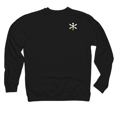 iGLOW, a Black Midweight Crewneck Sweatshirt