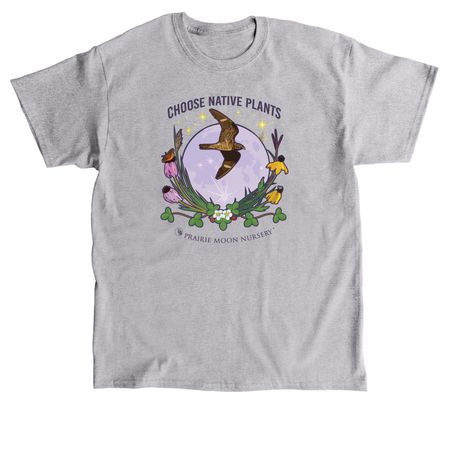 Choose Native Plants: Moon & Hawk (color), a Sport Grey Classic Unisex Tee