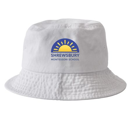 SMS Hat&nbsp;, a White Printed Bucket Hat