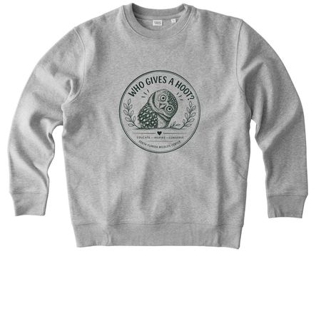 Who Gives a Hoot?, a Heather Grey Stanley/Stella Unisex Changer 2.0 Crewneck Sweatshirt
