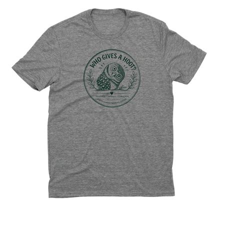 Who Gives a Hoot?, a Aluminum Grey Allmade Eco Triblend Unisex Tee
