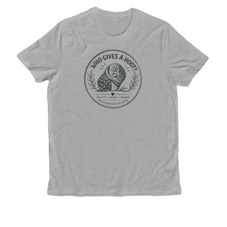 Who Gives a Hoot?, a Granite Grey Heather Allmade Organic Cotton Unisex Tee