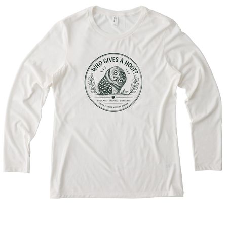 Who Gives a Hoot?, a Fairly White Allmade Eco Triblend Women?s Long Sleeve Tee
